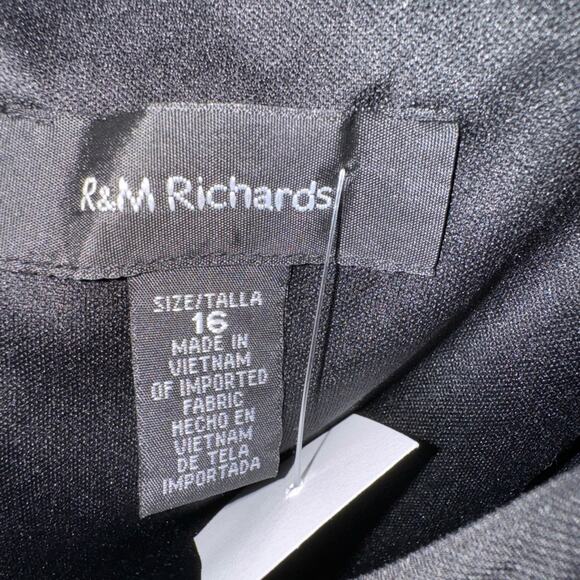 R&M Richards Black and Purple Floral High-Low Dress - Picture 4 of 4